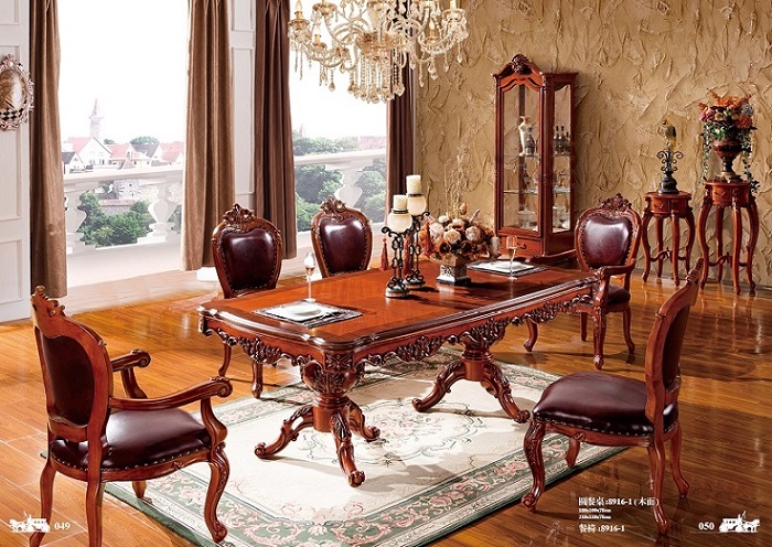 8916长餐桌 深色欧式家具-深色欧式家具厂